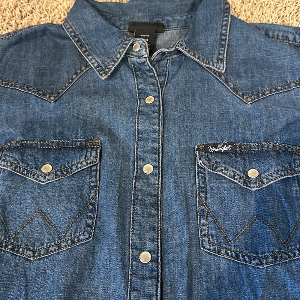 Wrangler Retro pearl snap Long Sleeve Shirt - Picture 3 of 6